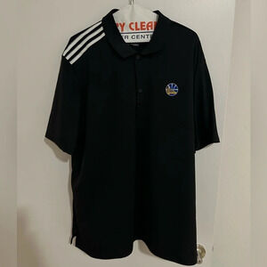 Adidas Golden State Warriors Climacool Black Golf Polo Men's Size XL